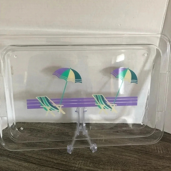 Vtg Plastic Serving  Tray - Picture 1 of 8